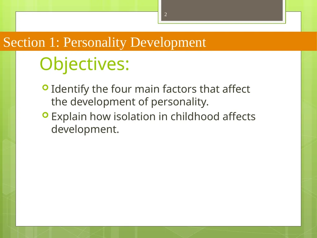 CHAPTER 5 Socializing the Individual Section 1: - slide 2 of 38