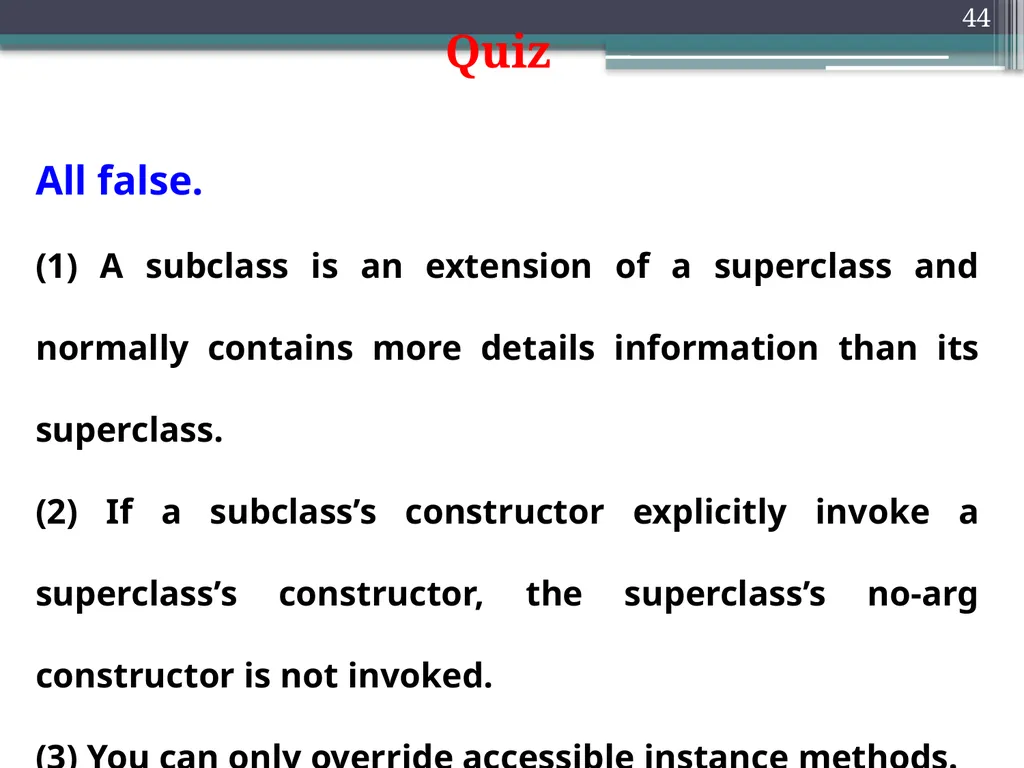 1 Object Oriented programming Instructors: Dr. - slide 44 of 50