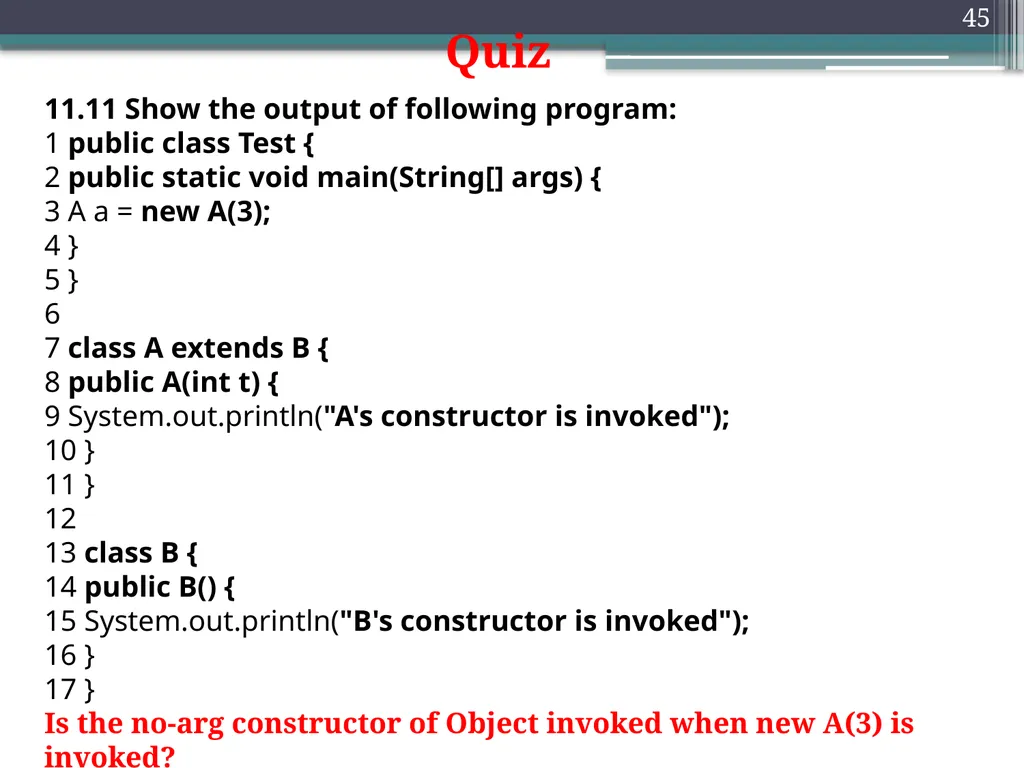 1 Object Oriented programming Instructors: Dr. - slide 45 of 50