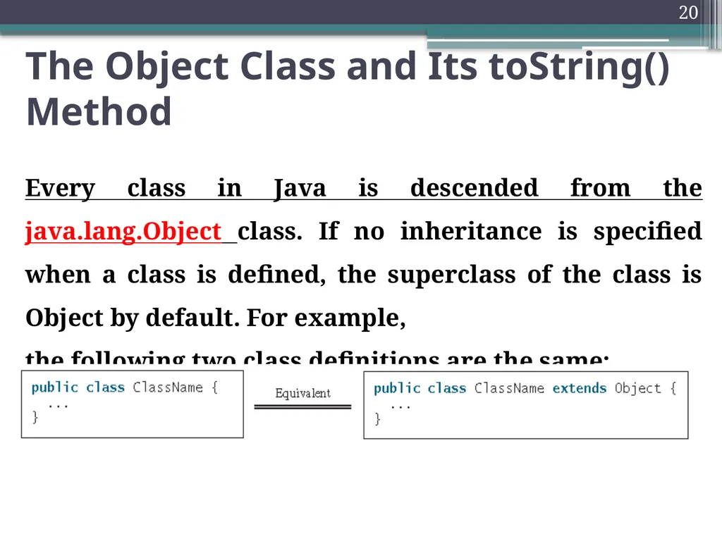 1 Object Oriented programming Instructors: Dr. - slide 20 of 50