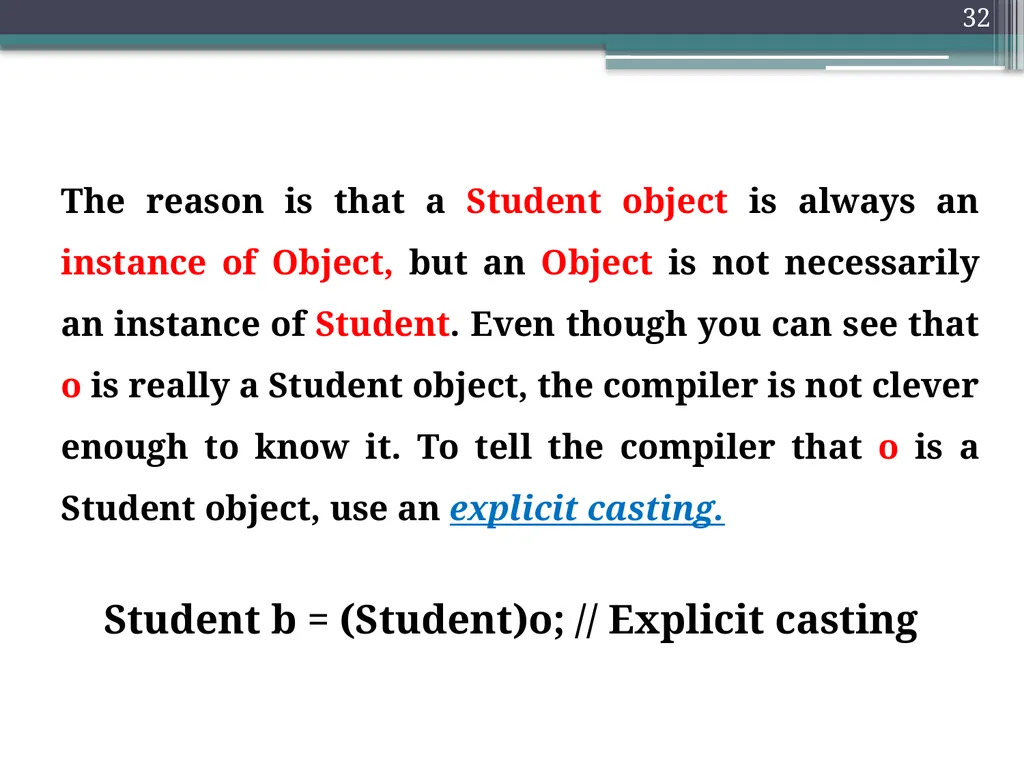 1 Object Oriented programming Instructors: Dr. - slide 32 of 50