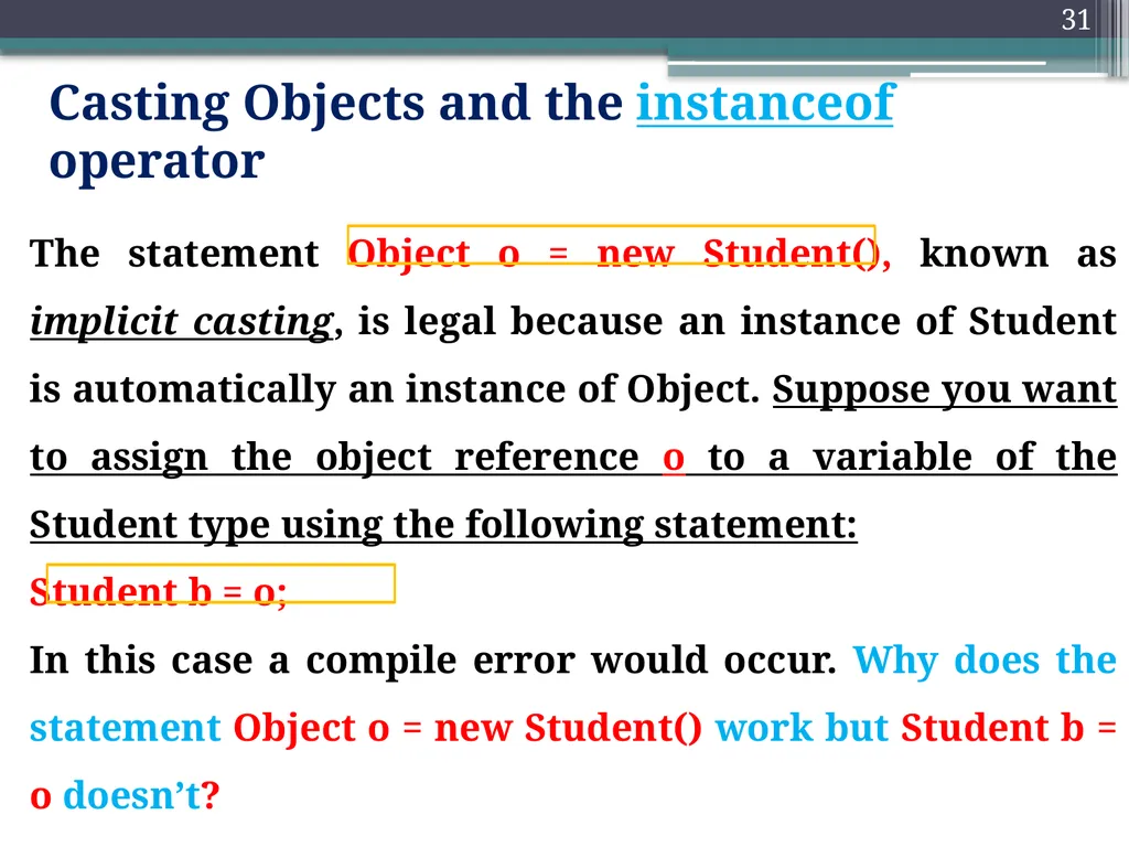 1 Object Oriented programming Instructors: Dr. - slide 31 of 50