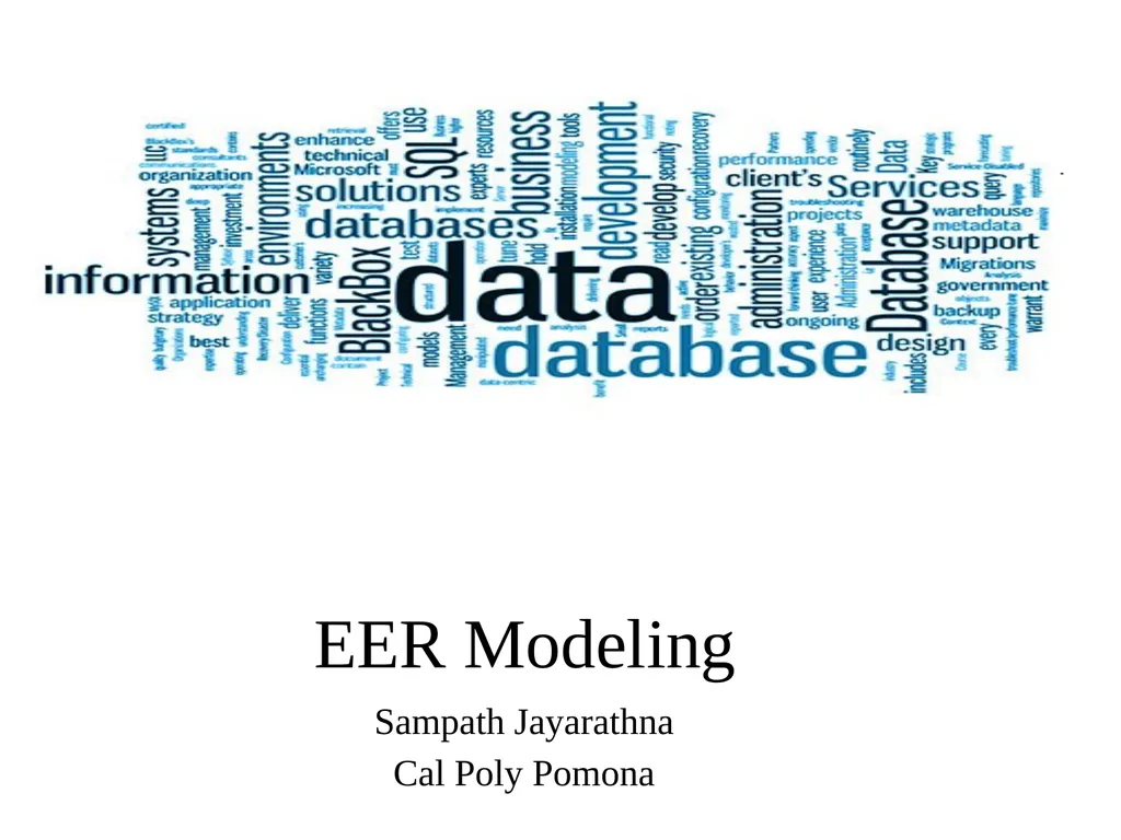 EER Modeling Sampath Jayarathna Cal Poly Pomona - slide 1 of 32