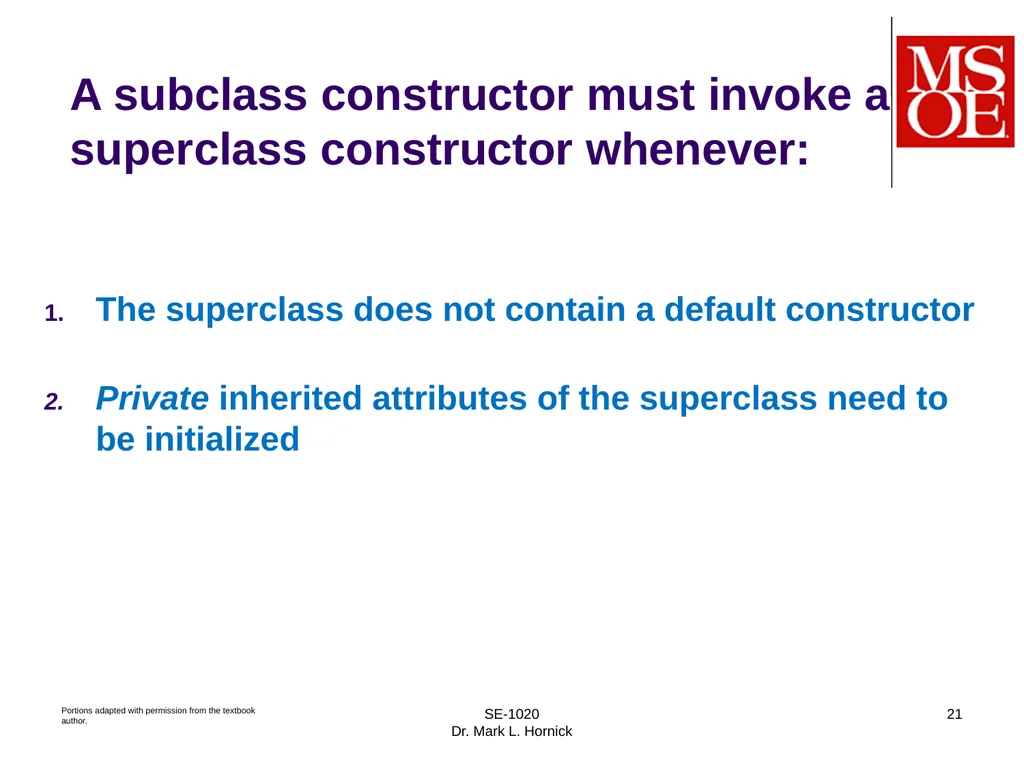 SE-1020 Dr. Mark L. Hornick 1 Composition, - slide 21 of 24