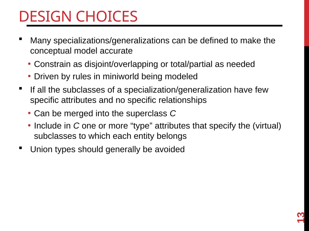 The Enhanced ER (EER) Model Chapter 8 (6/E) - slide 13 of 14