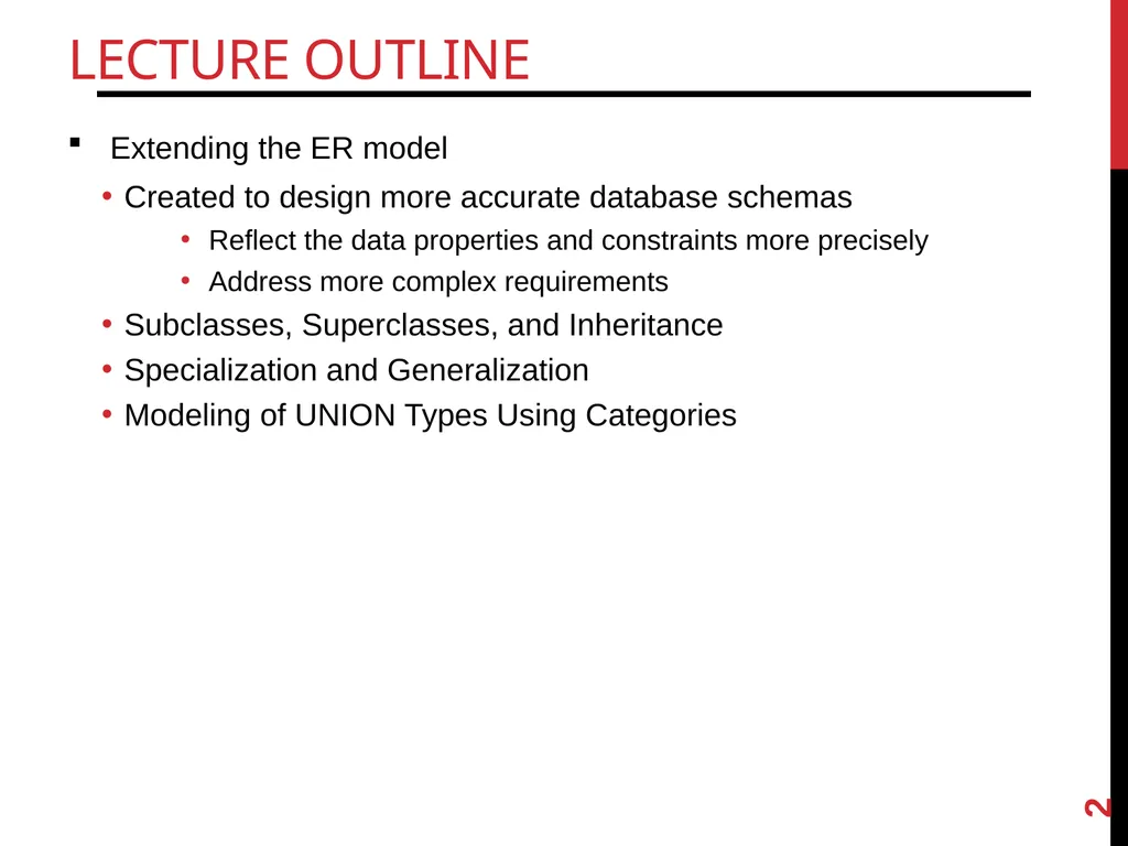 The Enhanced ER (EER) Model Chapter 8 (6/E) - slide 2 of 14
