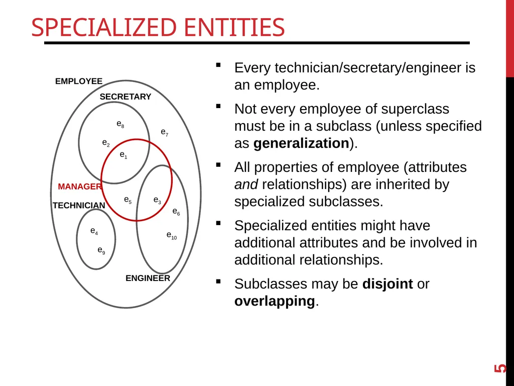 The Enhanced ER (EER) Model Chapter 8 (6/E) - slide 5 of 14