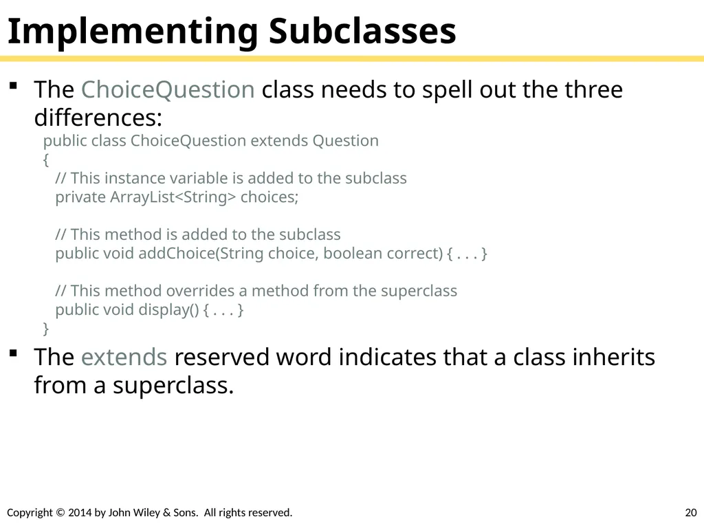 Chapter Goals To learn about inheritance To - slide 20 of 78