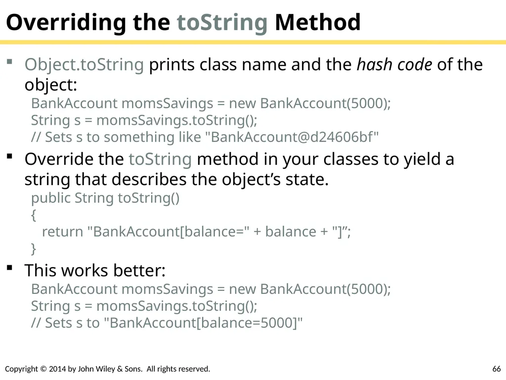 Chapter Goals To learn about inheritance To - slide 66 of 78