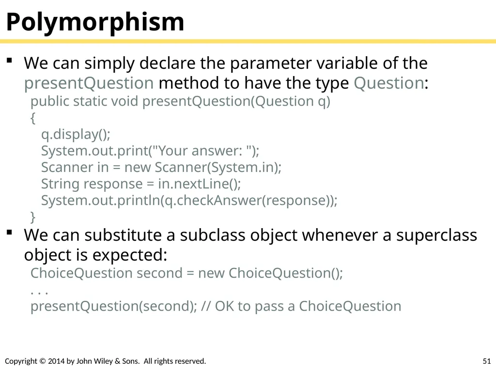 Chapter Goals To learn about inheritance To - slide 51 of 78