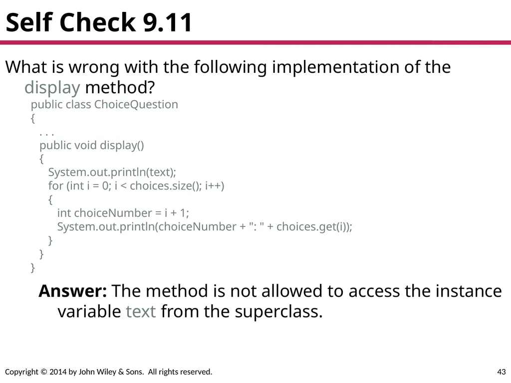 Chapter Goals To learn about inheritance To - slide 43 of 78