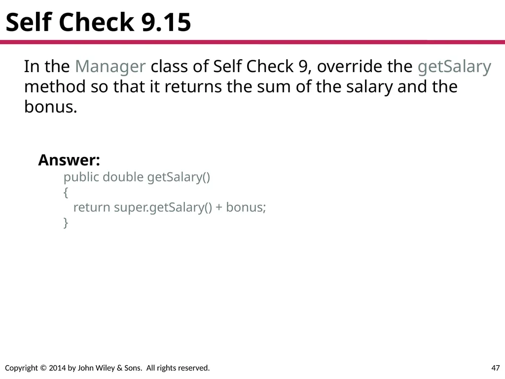 Chapter Goals To learn about inheritance To - slide 47 of 78