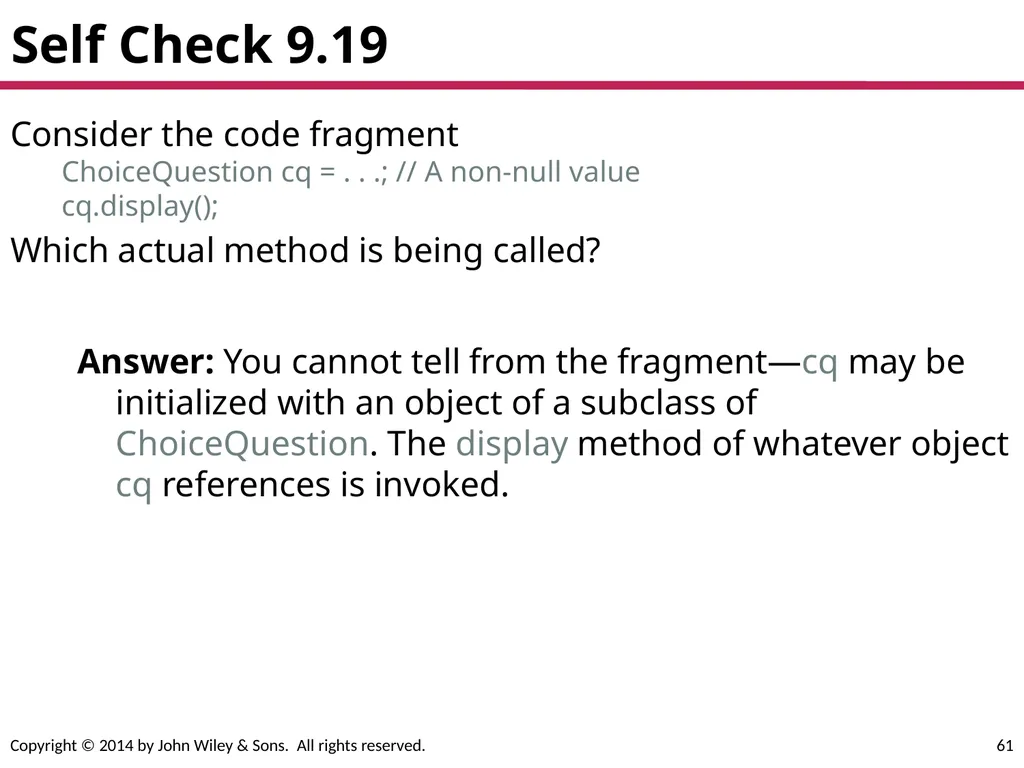 Chapter Goals To learn about inheritance To - slide 61 of 78