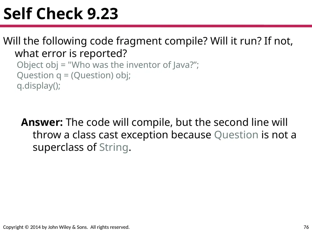 Chapter Goals To learn about inheritance To - slide 76 of 78