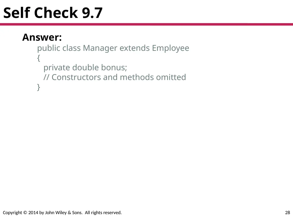 Chapter Goals To learn about inheritance To - slide 28 of 78