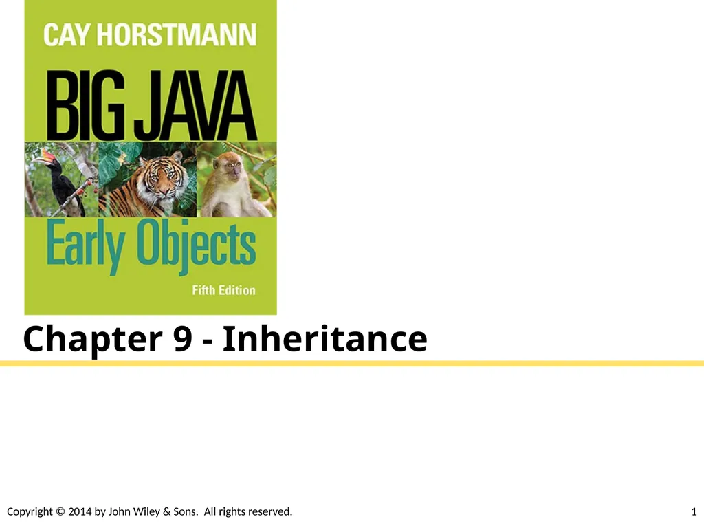 Chapter Goals To learn about inheritance To - slide 1 of 78