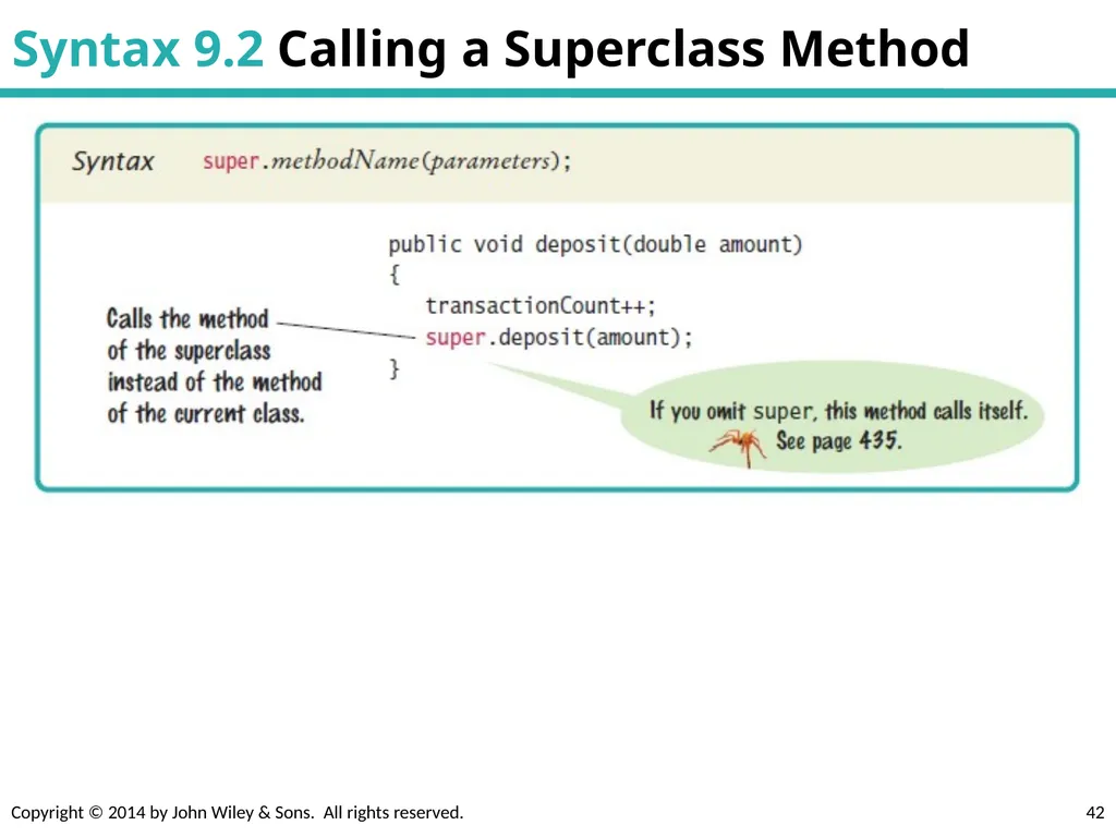 Chapter Goals To learn about inheritance To - slide 42 of 78