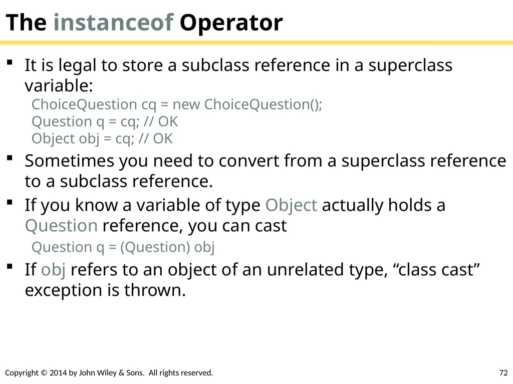 Chapter Goals To learn about inheritance To - slide 72 of 78