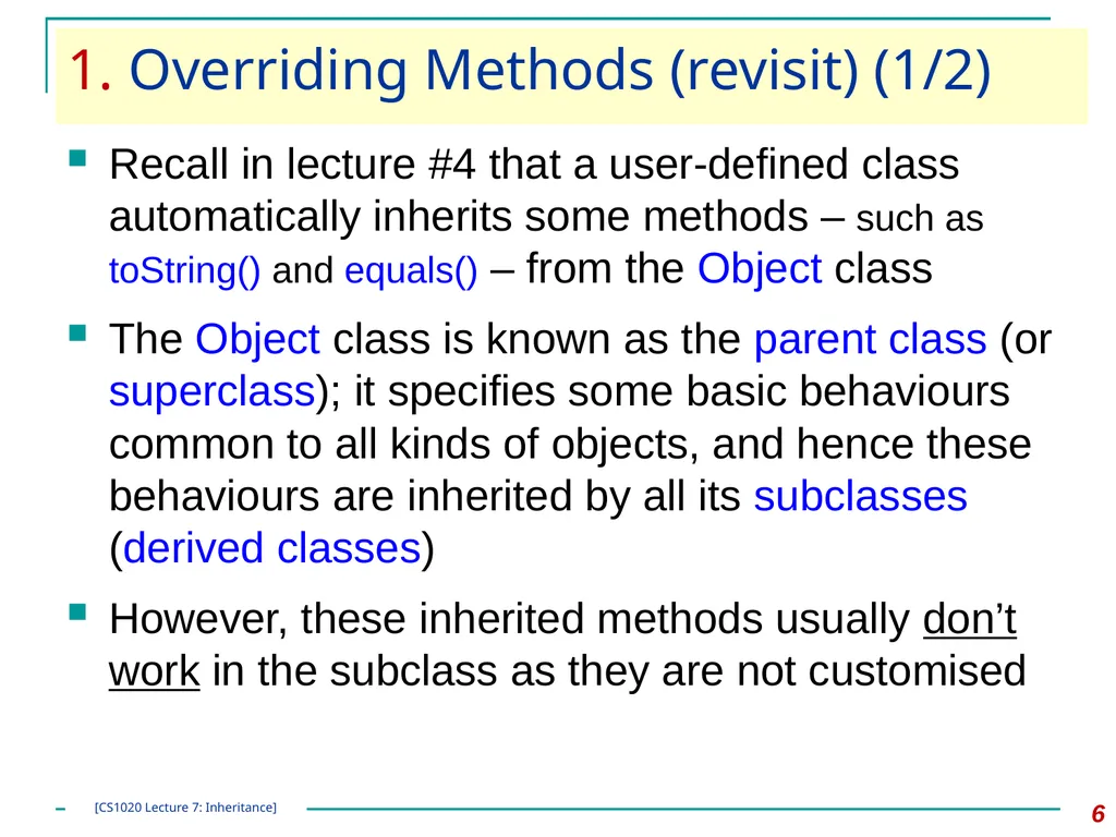 CS1020 Lecture Note #7: Object Oriented - slide 6 of 34