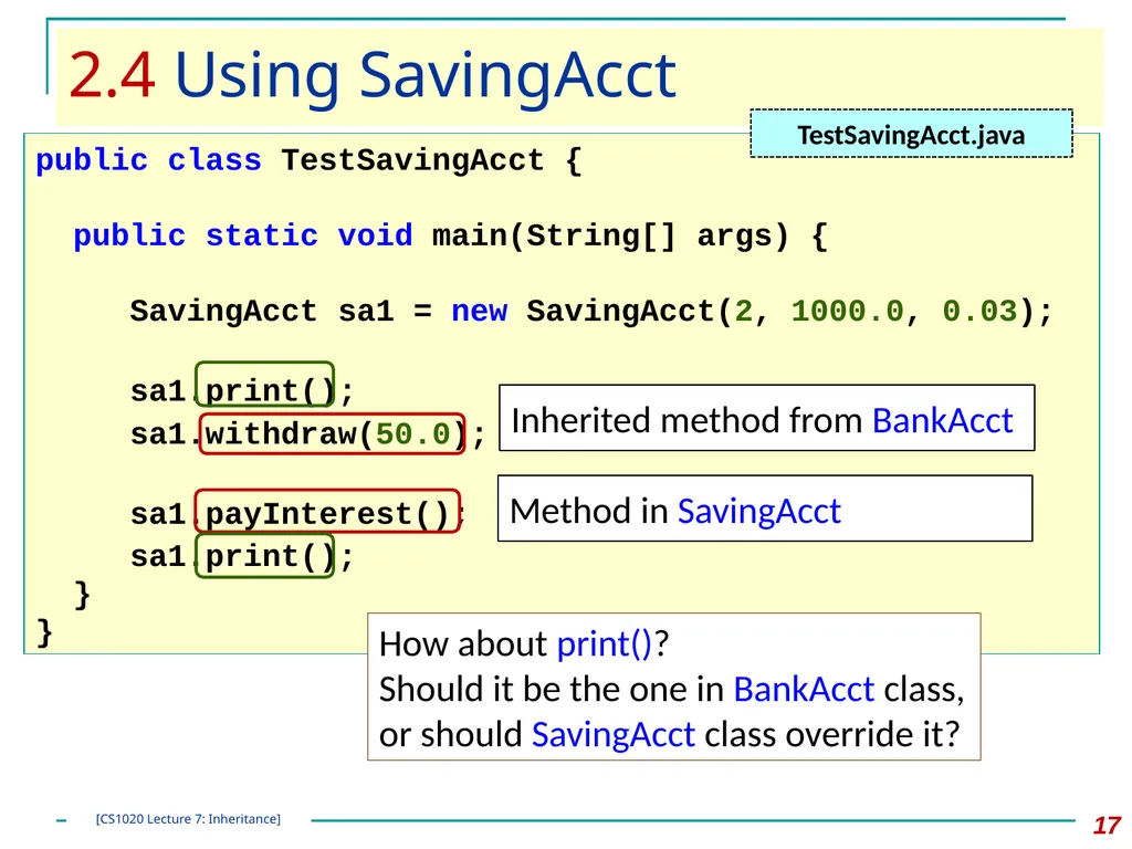 CS1020 Lecture Note #7: Object Oriented - slide 17 of 34