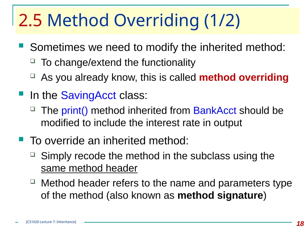 CS1020 Lecture Note #7: Object Oriented - slide 18 of 34