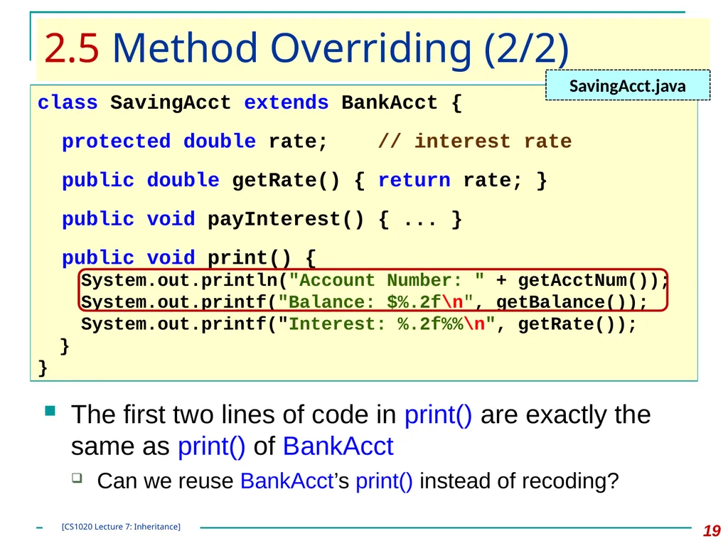CS1020 Lecture Note #7: Object Oriented - slide 19 of 34