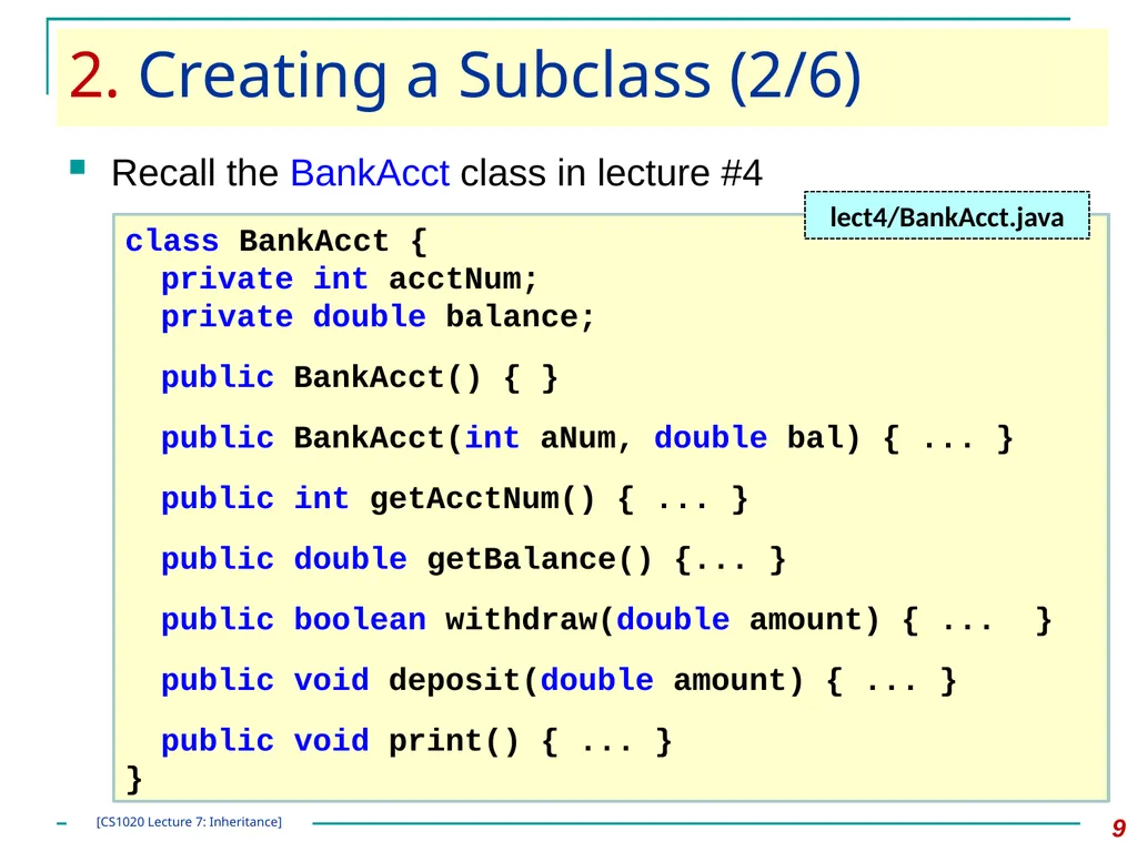 CS1020 Lecture Note #7: Object Oriented - slide 9 of 34