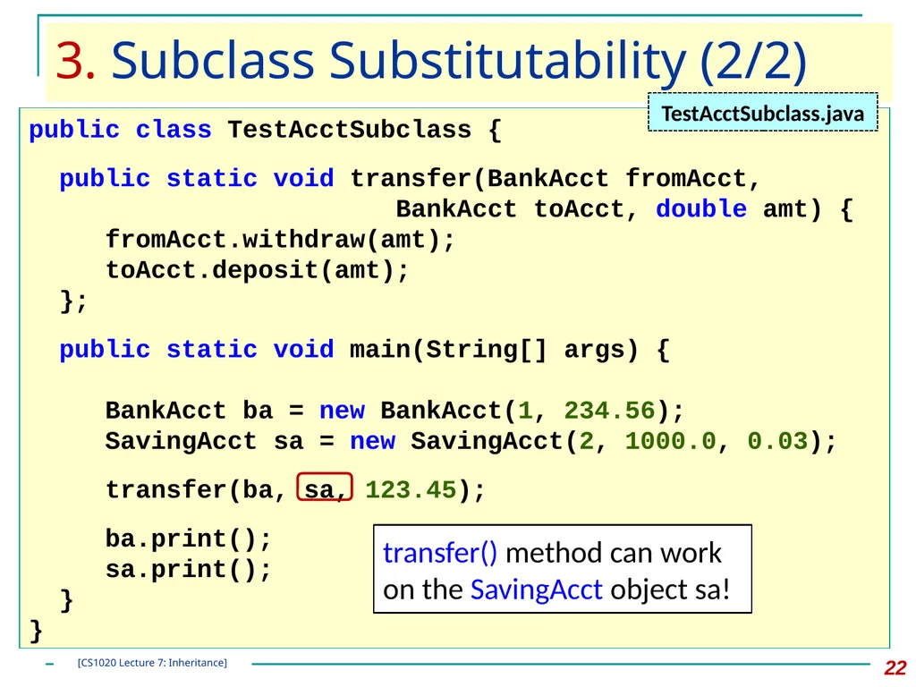 CS1020 Lecture Note #7: Object Oriented - slide 22 of 34