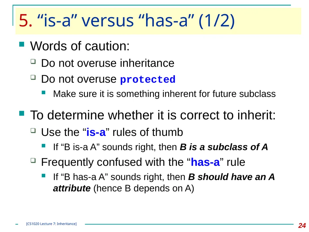 CS1020 Lecture Note #7: Object Oriented - slide 24 of 34