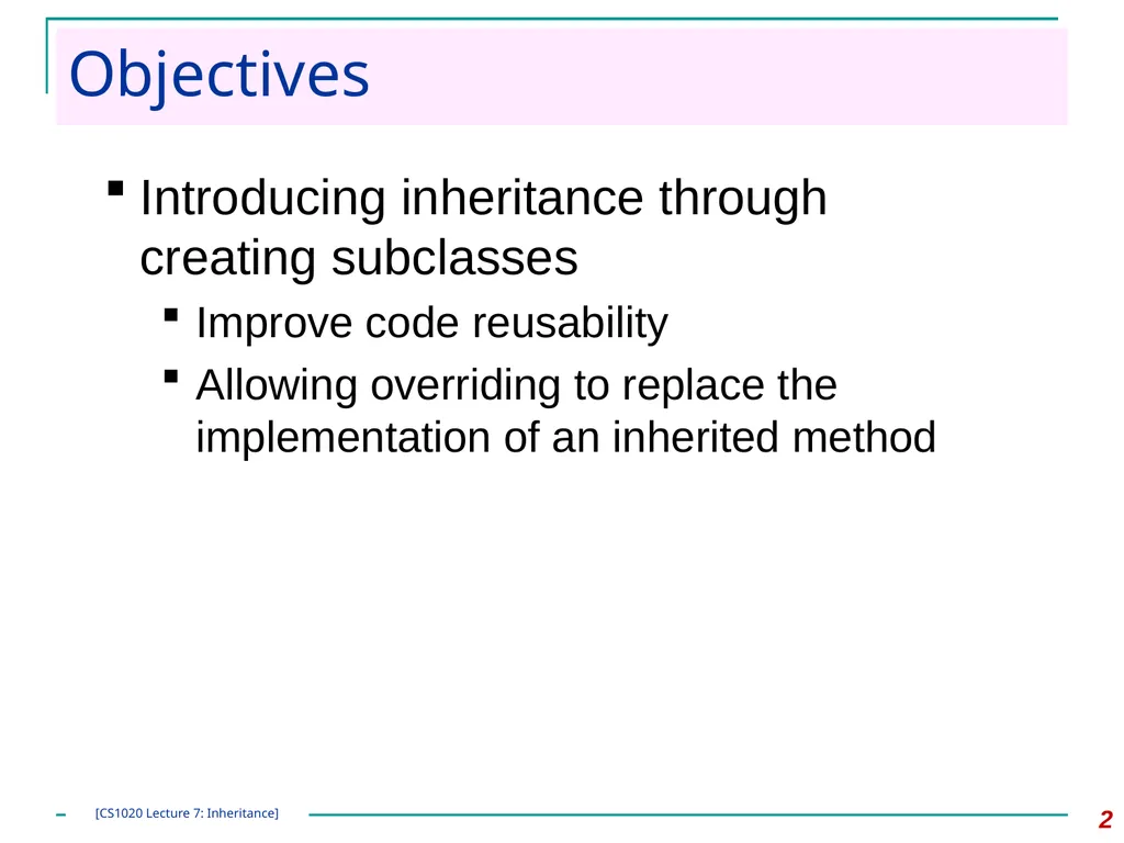 CS1020 Lecture Note #7: Object Oriented - slide 2 of 34
