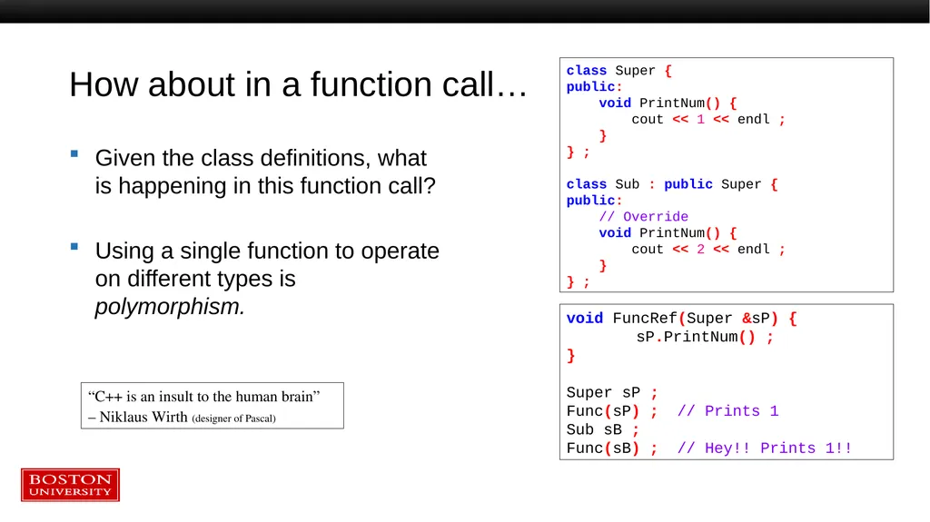 Introduction to C++: Part 2 Tutorial Outline: - slide 47 of 66
