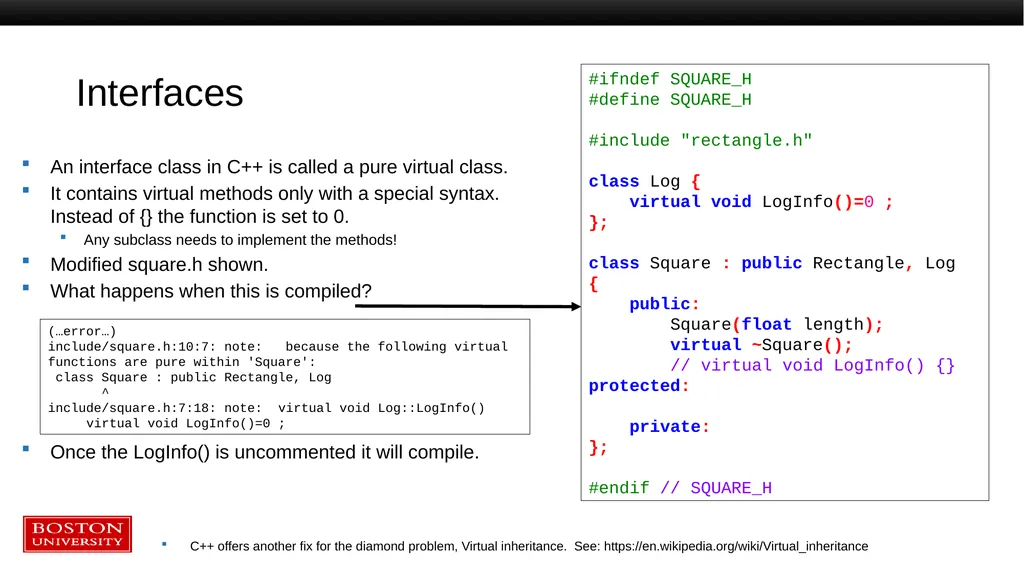 Introduction to C++: Part 2 Tutorial Outline: - slide 56 of 66