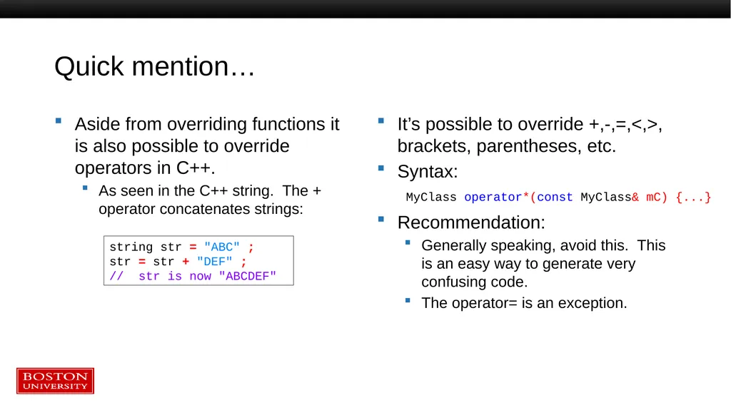 Introduction to C++: Part 2 Tutorial Outline: - slide 65 of 66