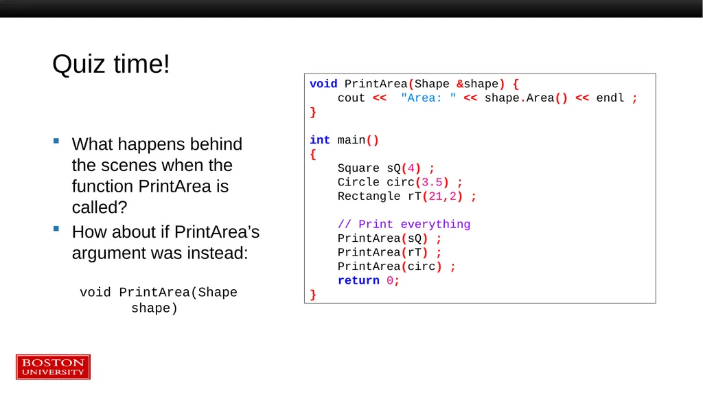 Introduction to C++: Part 2 Tutorial Outline: - slide 64 of 66
