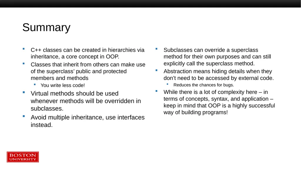 Introduction to C++: Part 2 Tutorial Outline: - slide 66 of 66
