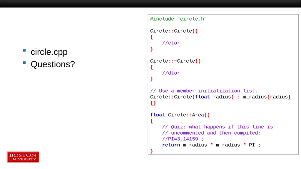 Introduction to C++: Part 2 Tutorial Outline: - slide 63 of 66