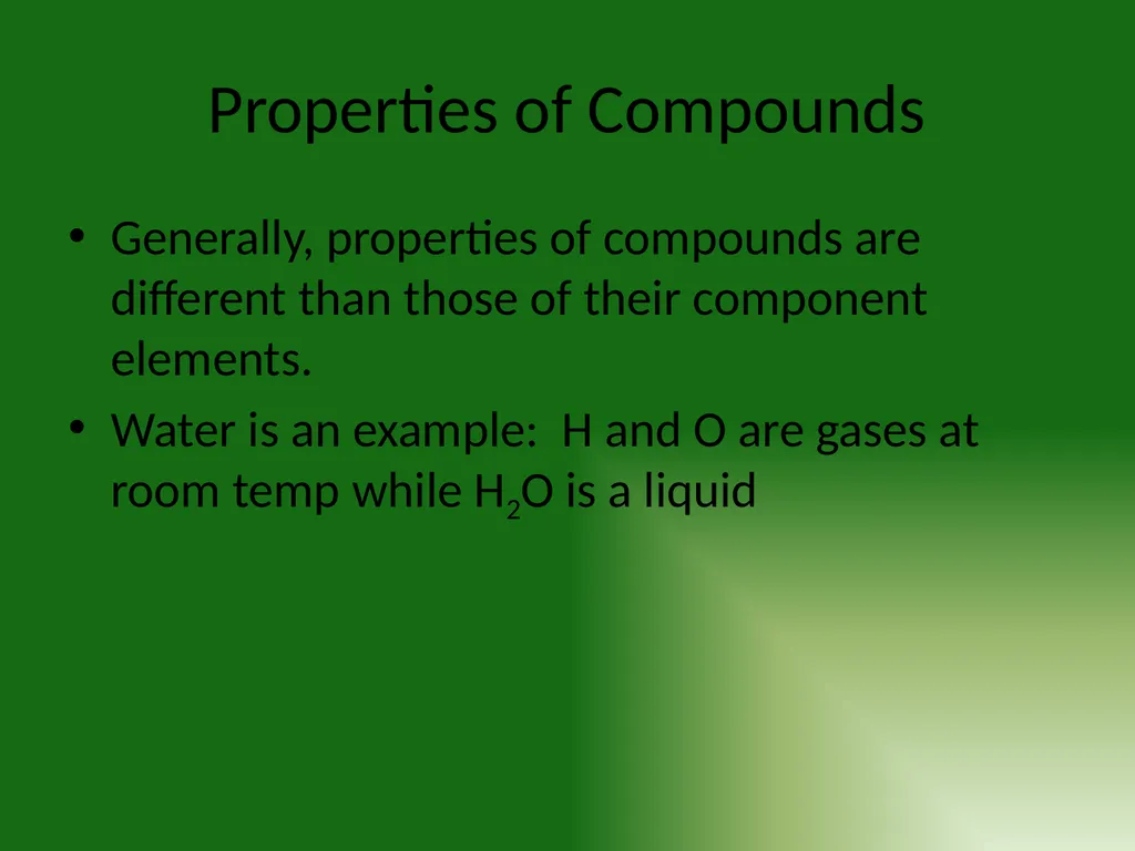 Chemistry Chapter 2: Matter and Change 2.1 - slide 11 of 16
