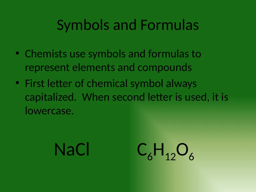 Chemistry Chapter 2: Matter and Change 2.1 - slide 13 of 16