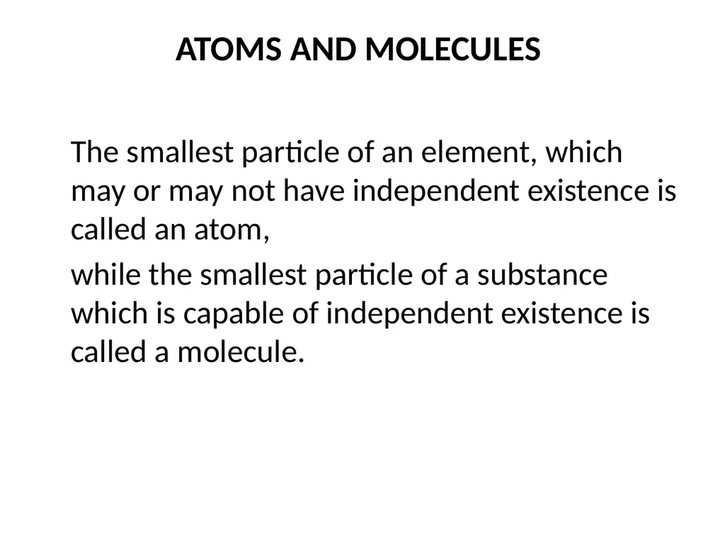 SOME BASIC CONCEPTS OF CHEMISTRY CHEMISTRY - slide 14 of 24