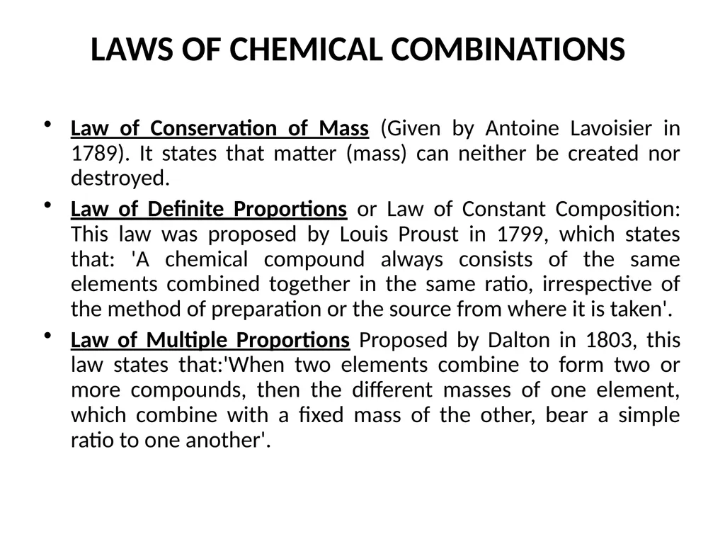 SOME BASIC CONCEPTS OF CHEMISTRY CHEMISTRY - slide 10 of 24