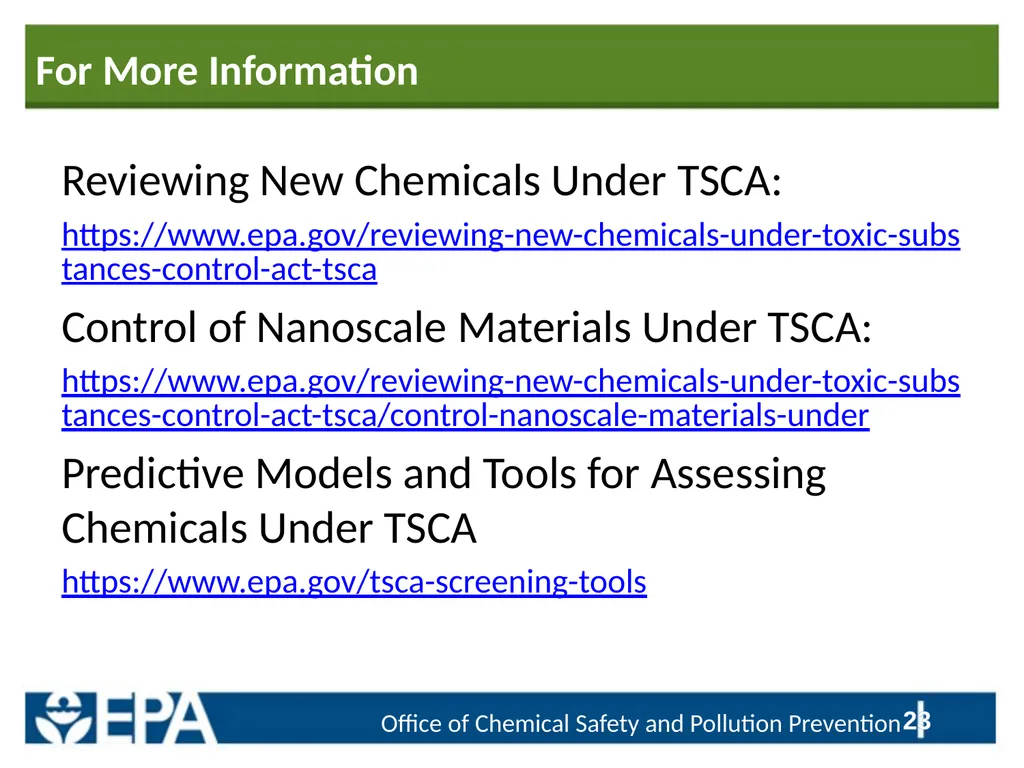 Regulatory Priorities and Information Needs Linked - slide 23 of 24