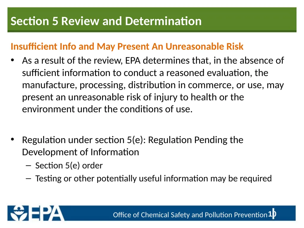 Regulatory Priorities and Information Needs Linked - slide 10 of 24