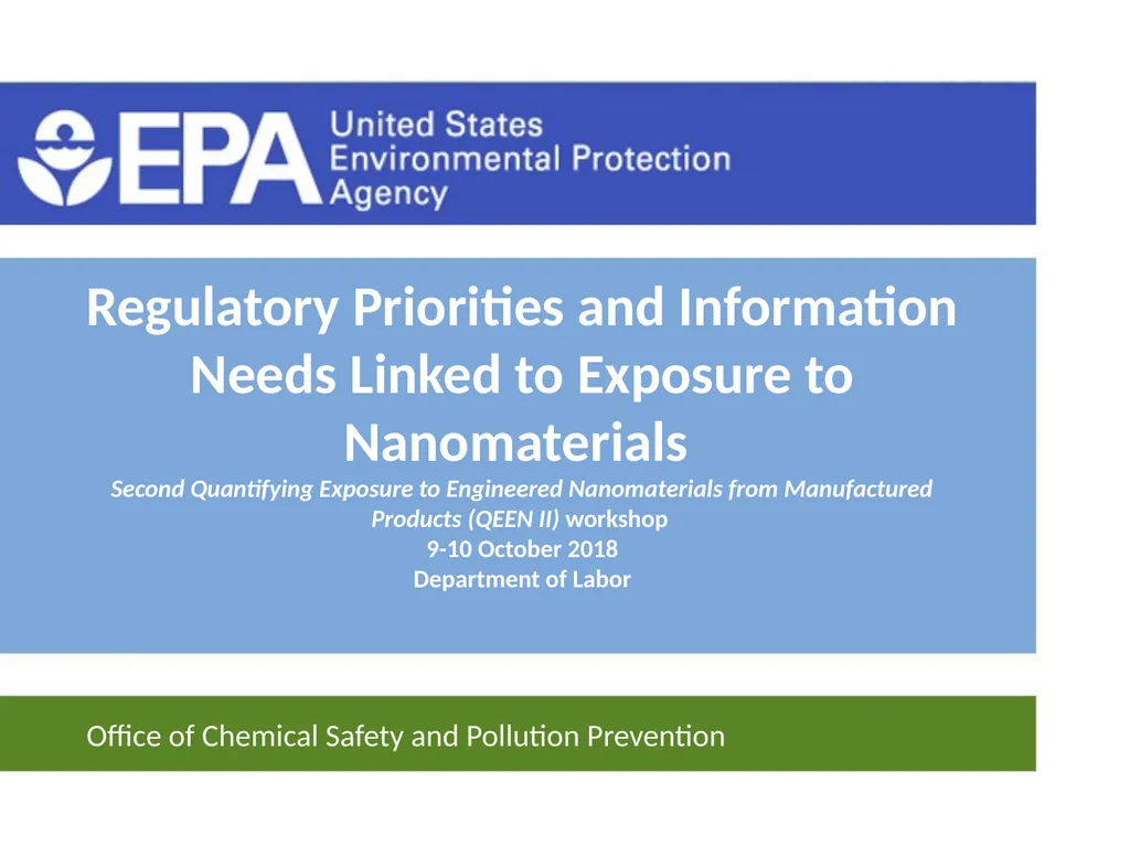 Regulatory Priorities and Information Needs Linked - slide 1 of 24