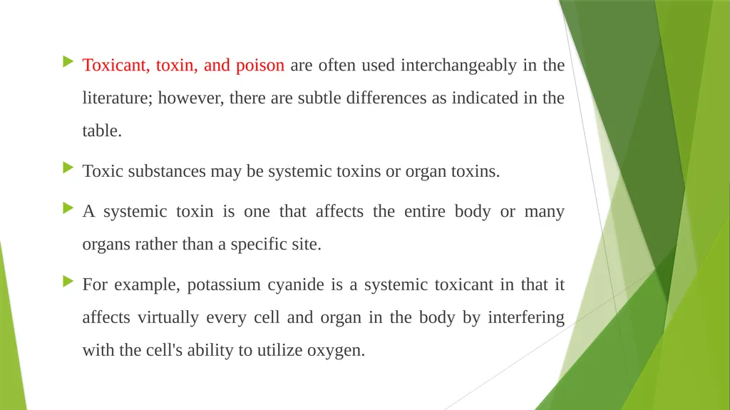 MECHANISTIC TOXICOLOGY VPP- 609 Unit I - slide 11 of 21