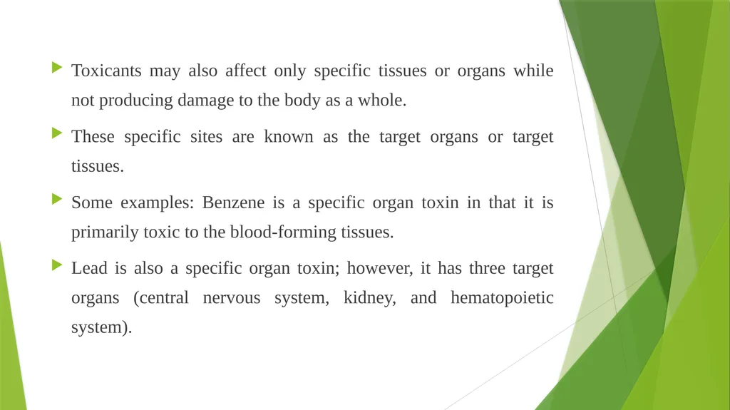 MECHANISTIC TOXICOLOGY VPP- 609 Unit I - slide 12 of 21