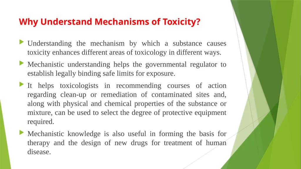 MECHANISTIC TOXICOLOGY VPP- 609 Unit I - slide 3 of 21