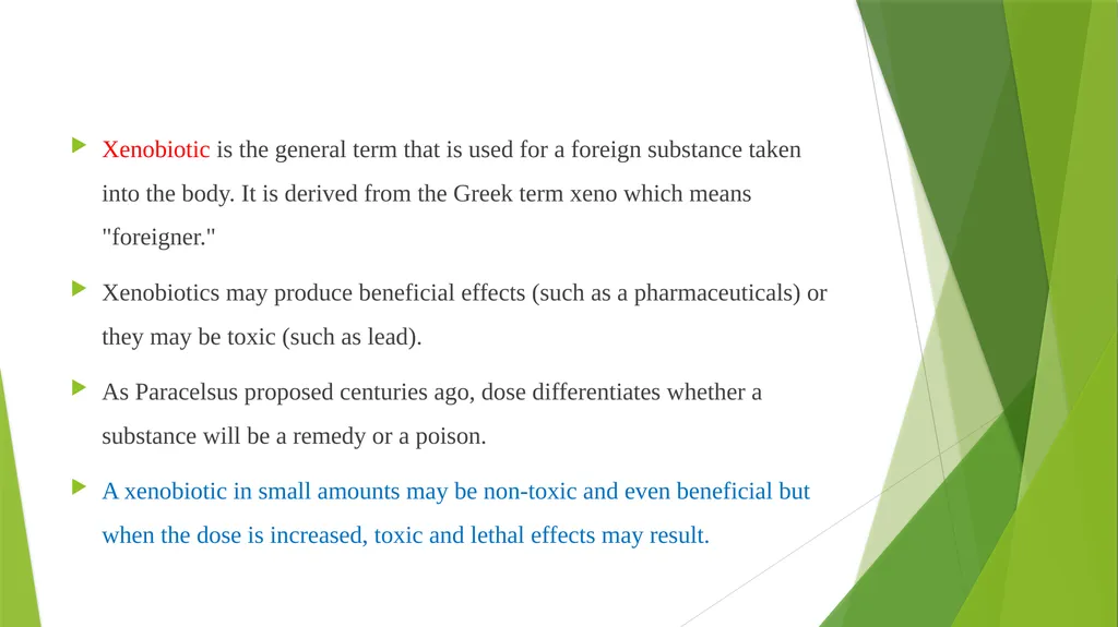 MECHANISTIC TOXICOLOGY VPP- 609 Unit I - slide 10 of 21
