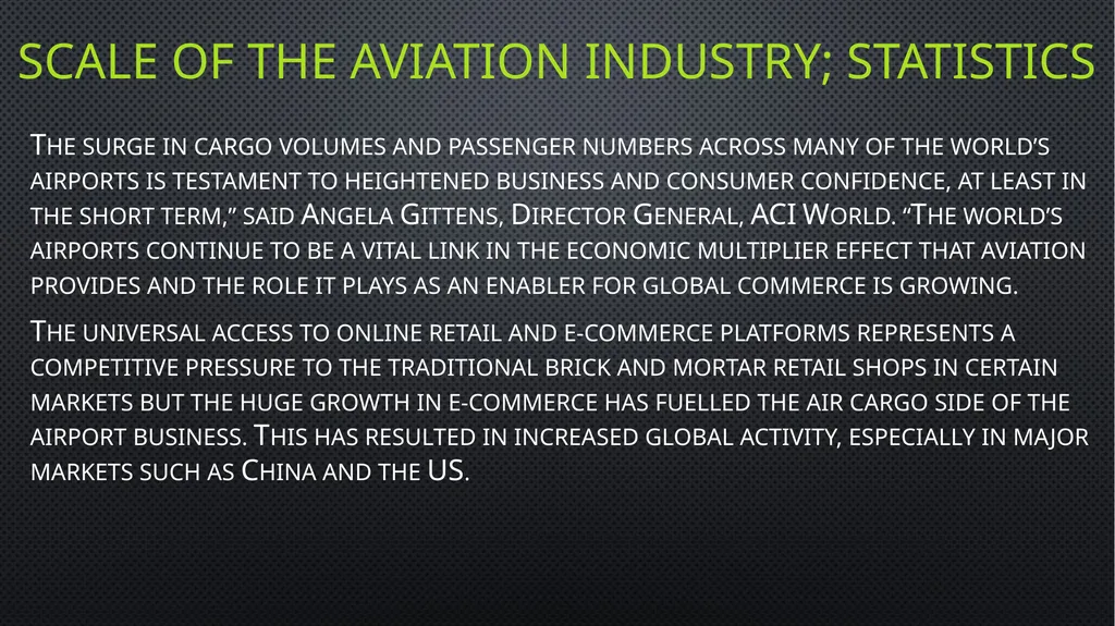 Unit 6 managing aviation services Learning outcome - slide 18 of 36