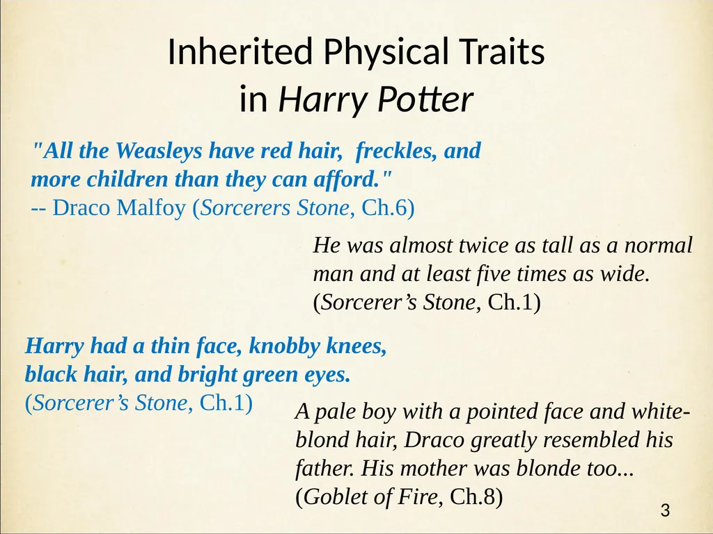 Genetics in Harry Potter’s World Lesson 1 - slide 3 of 29