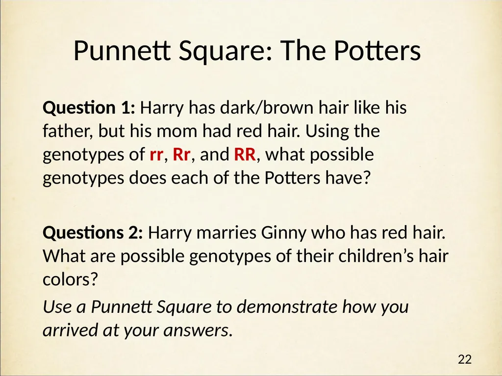 Genetics in Harry Potter’s World Lesson 1 - slide 22 of 29
